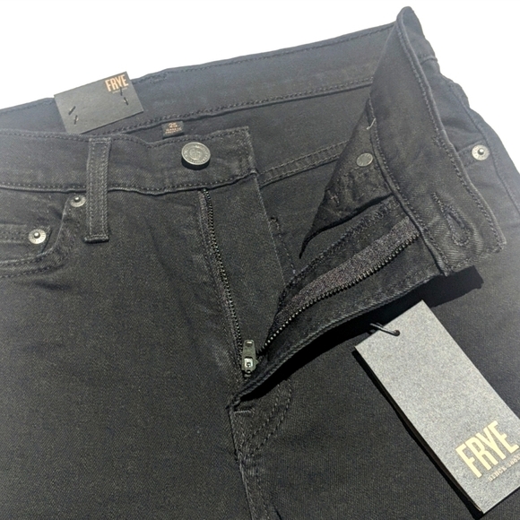 Frye Addie Classic Mid Rise Fitted Skinny Jeans Black Ember Size 25 - Picture 7 of 16